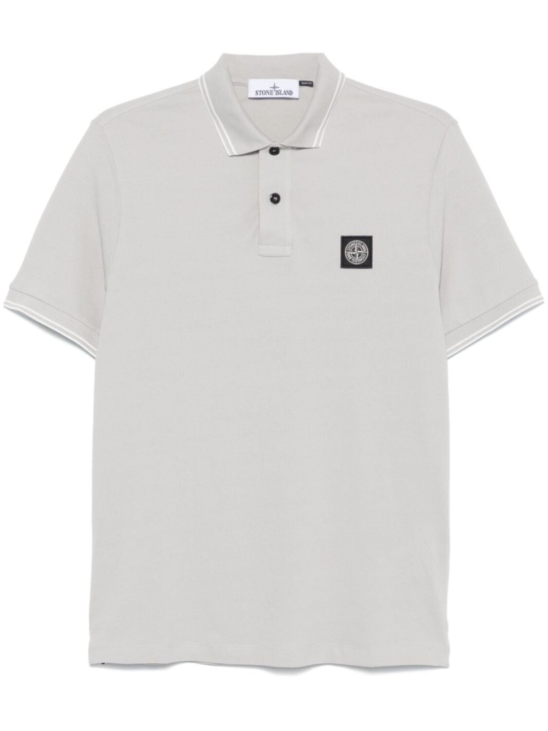 

Stone Island рубашка поло с рисунком компаса, серый
