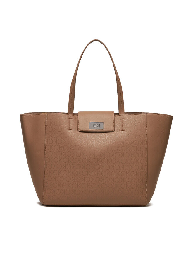 

Сумка шоппер Ck Push Medium Shopper Calvin Klein, коричневый