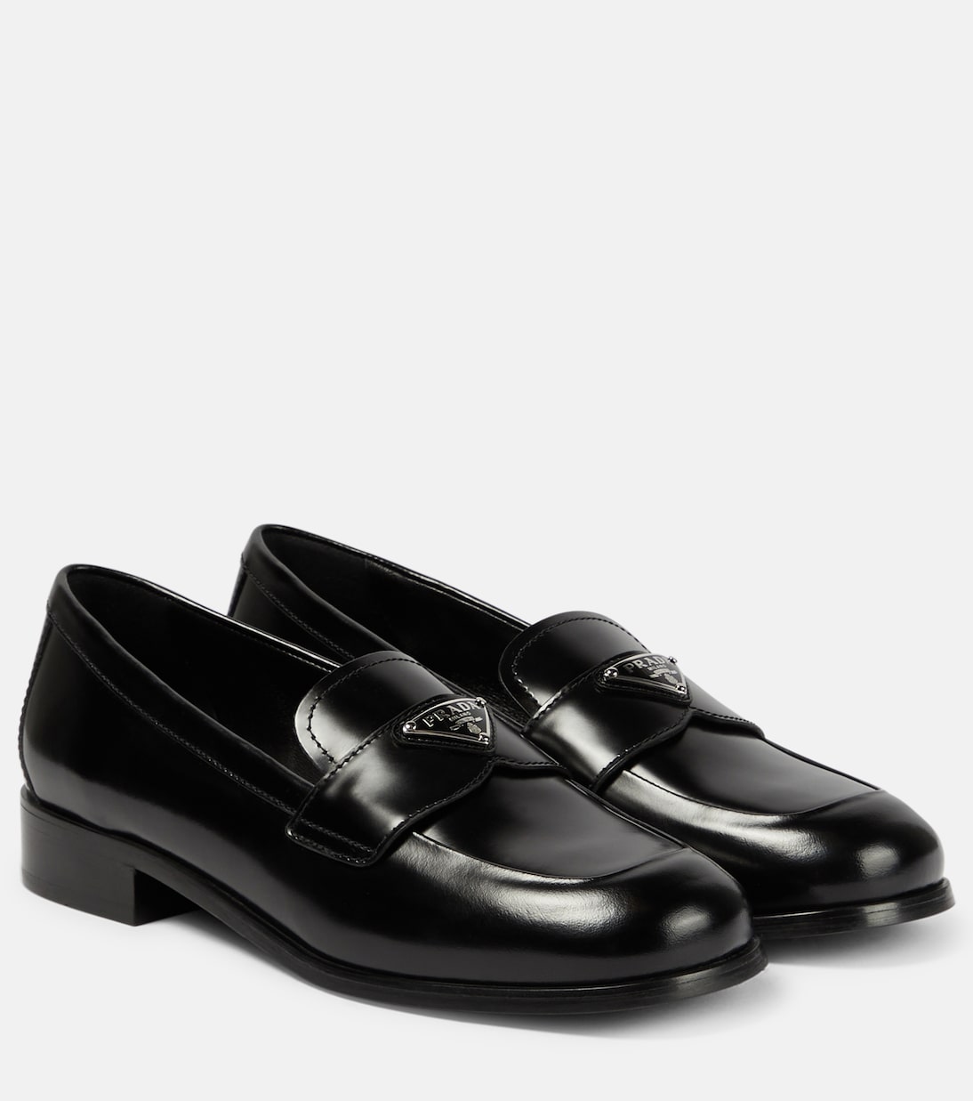 Пенни лоферы из кожи Prada, черный
