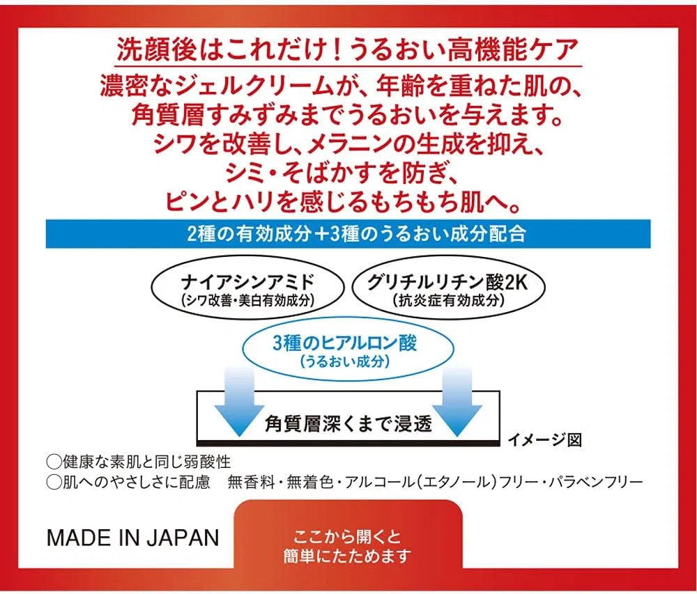 Гель для лица Hada Labo Skin Lab Kejun Hari Perfect Gel без отдушки, 100 г × 5 — фото 2