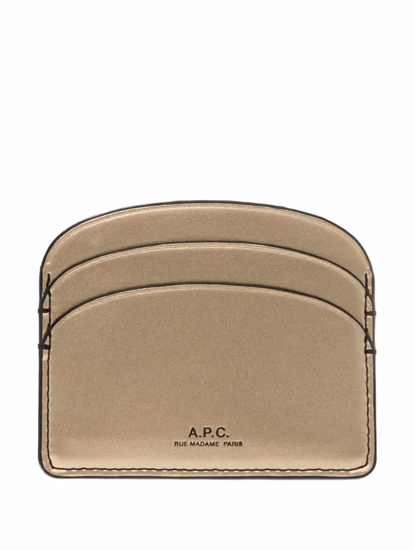 

Кожаная визитница Demi-Lune A.P.C., золотистый