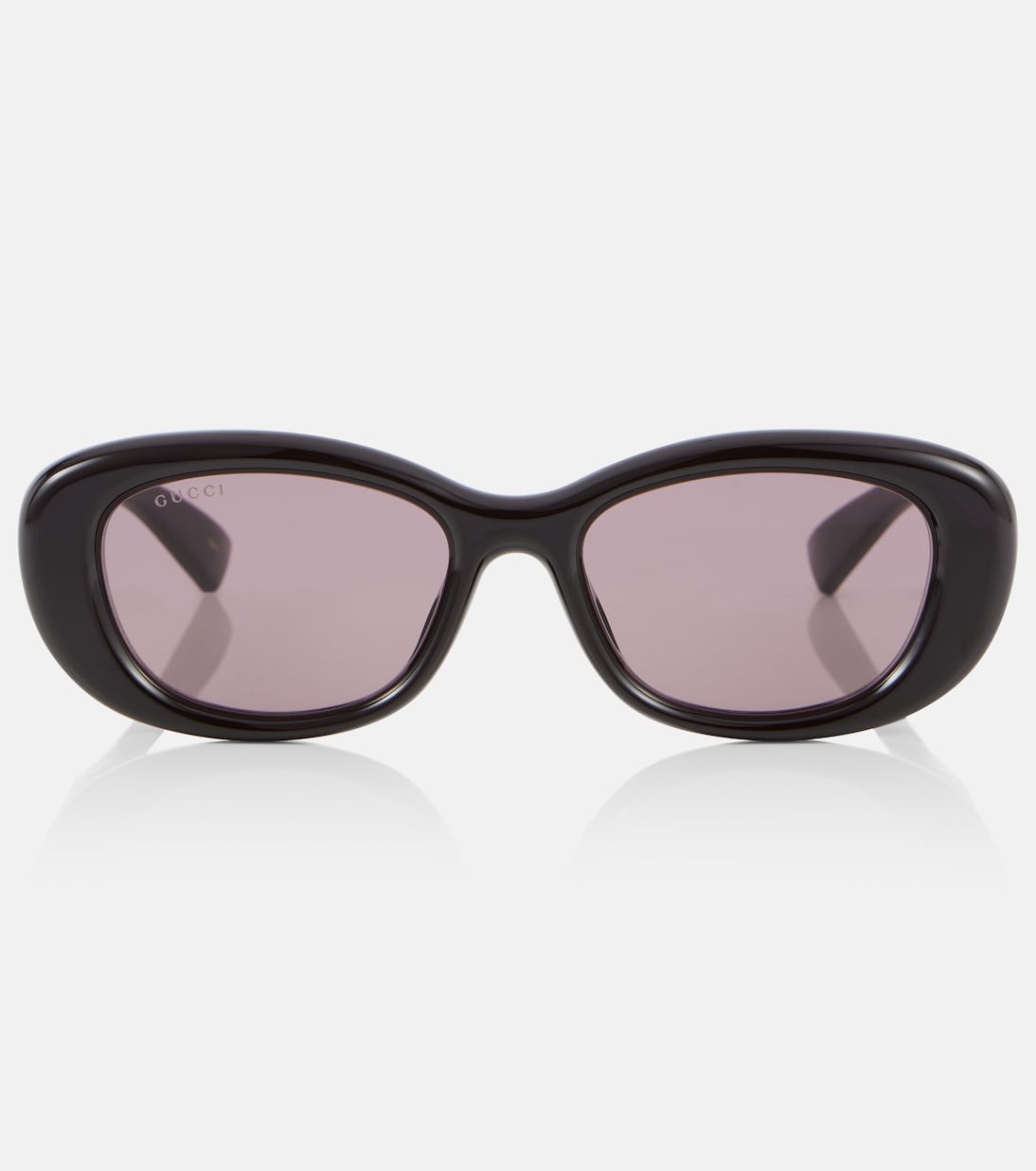 

Овальные солнцезащитные очки Double G Gucci, Brown-Brown- Violet