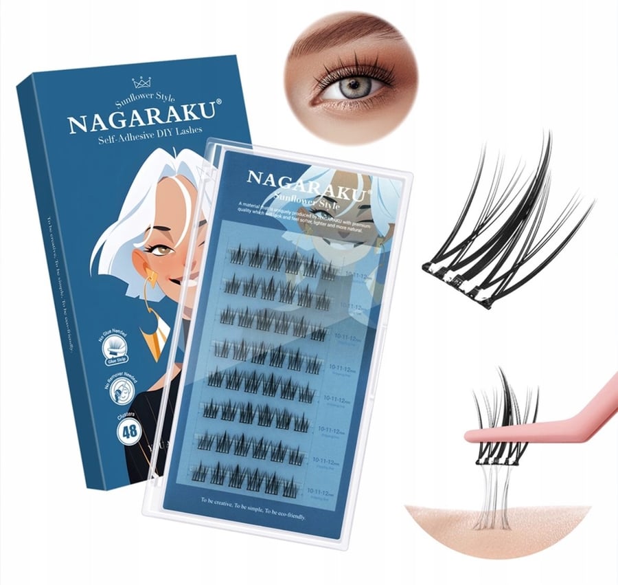 

NAGARAKU SA-DIY-007 MIX 10-16 мм приклеиваемые ресницы Project Lashes