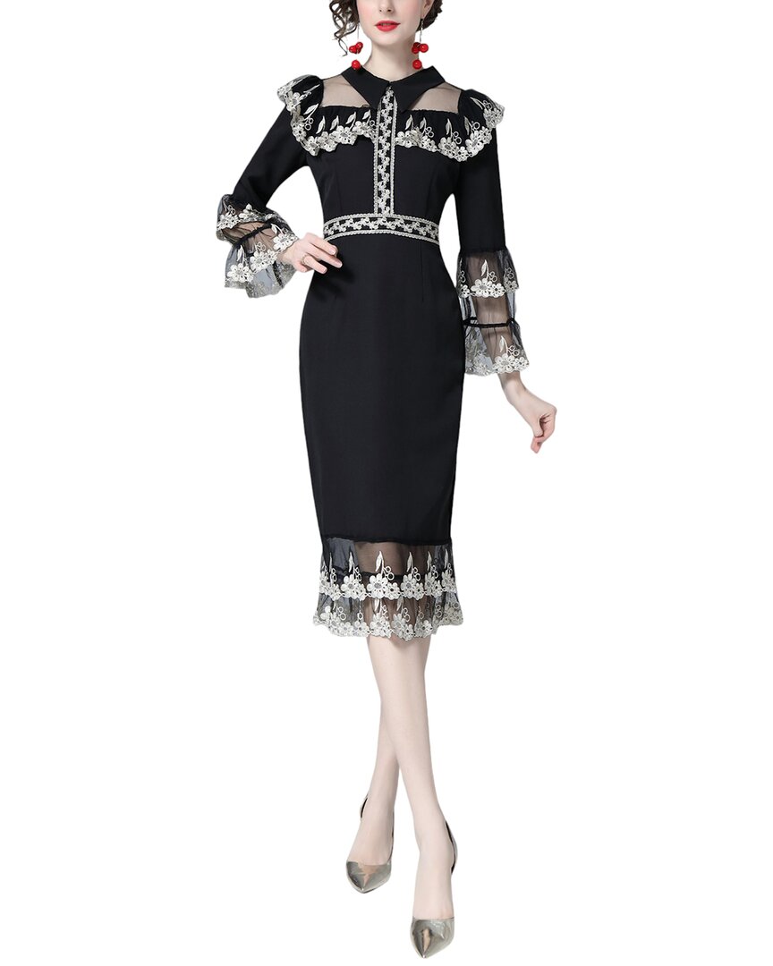 

Платье миди MIRA RICHI, цвет black & print