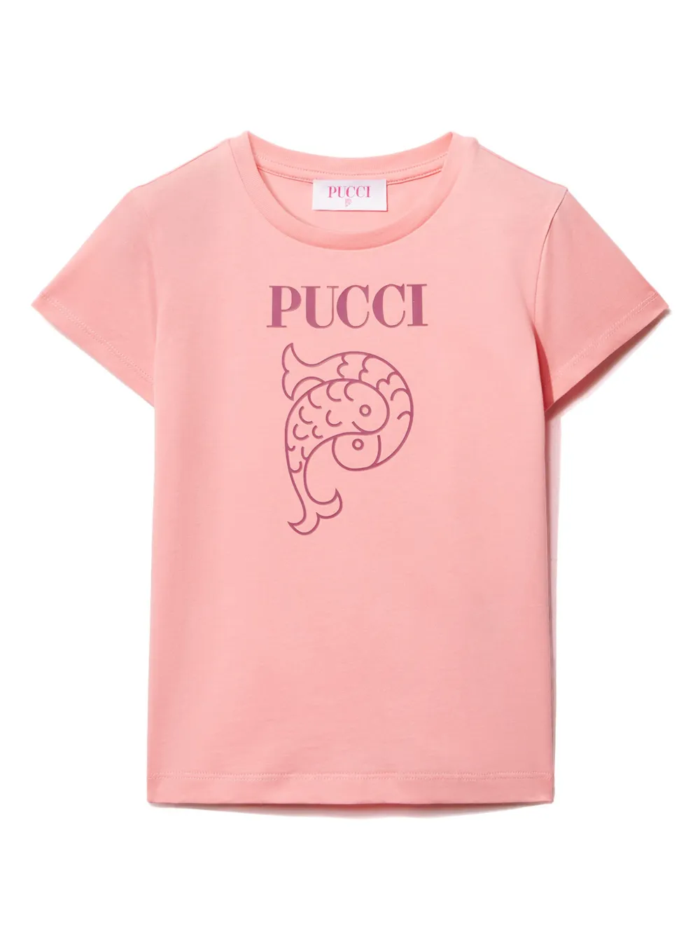 

Футболка с логотипом PUCCI Junior, розовый