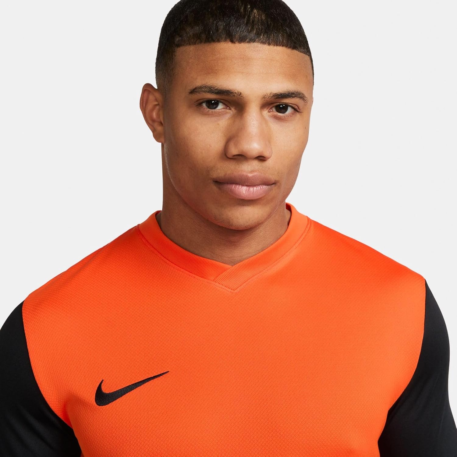 Мужской трикотаж Nike M NK DF Tiempo Prem II JSY SS, Safety Orange/Black/Black — фото 4