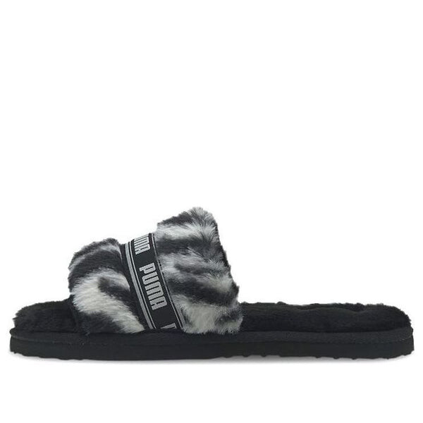 Тапочки fluff slide 'wild - black' Puma, черный