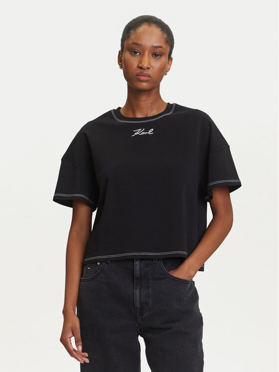 

Футболка boxy fit A3W17019 Karl Lagerfeld, чёрный