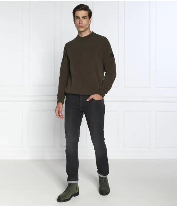 Свитер Комментино regular fit Boss Orange, оливково-зеленый — фото 2