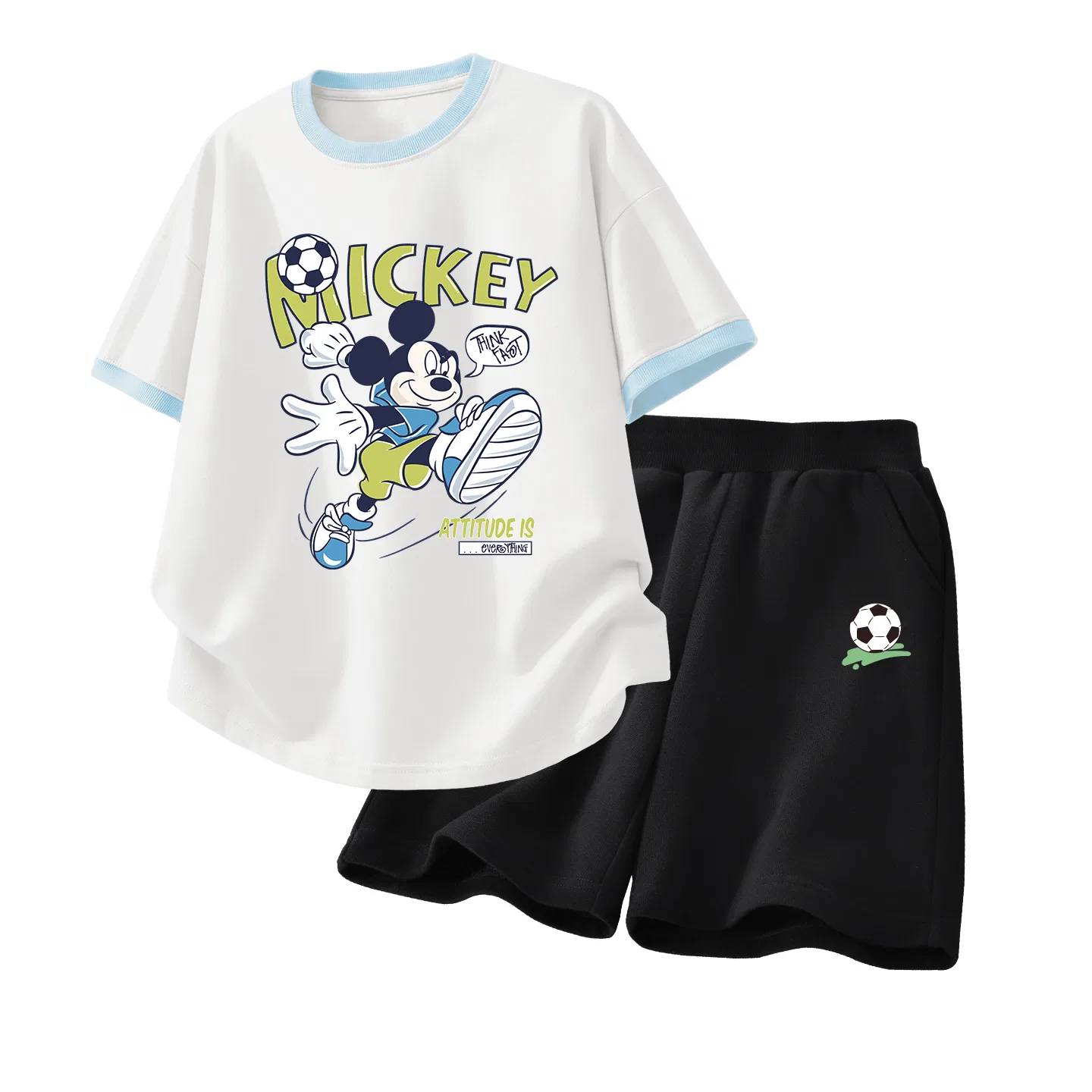 Детский спортивный костюм Casual Sportswear 2 Piece Set Disney, Di Soccer Ball Cream Blue+Di Soccer Ball K Black