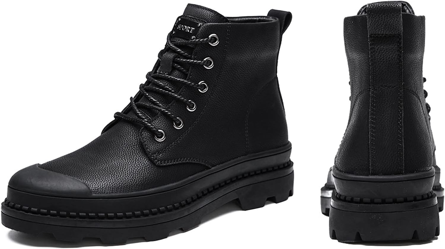 

Высокие походные ботинки, мужские повседневные ботинки до щиколотки, зимние высокие шнурованные теплые ботинки, комфортные и приятные для кожи, легкие модные прогулочные ботинки, лучший подарок на день рождения, День отца Rishengchang, черный