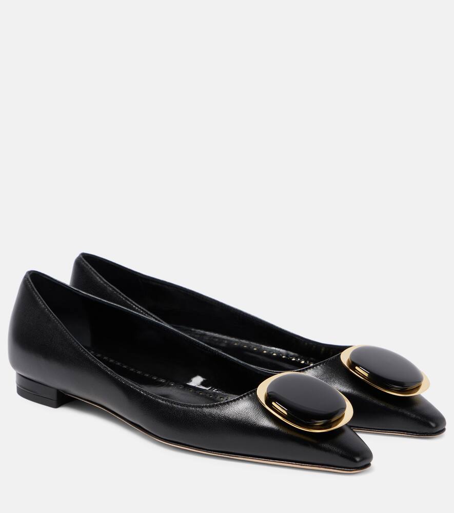 Кожаные балетки Chiaran Manolo Blahnik, 0015 Black