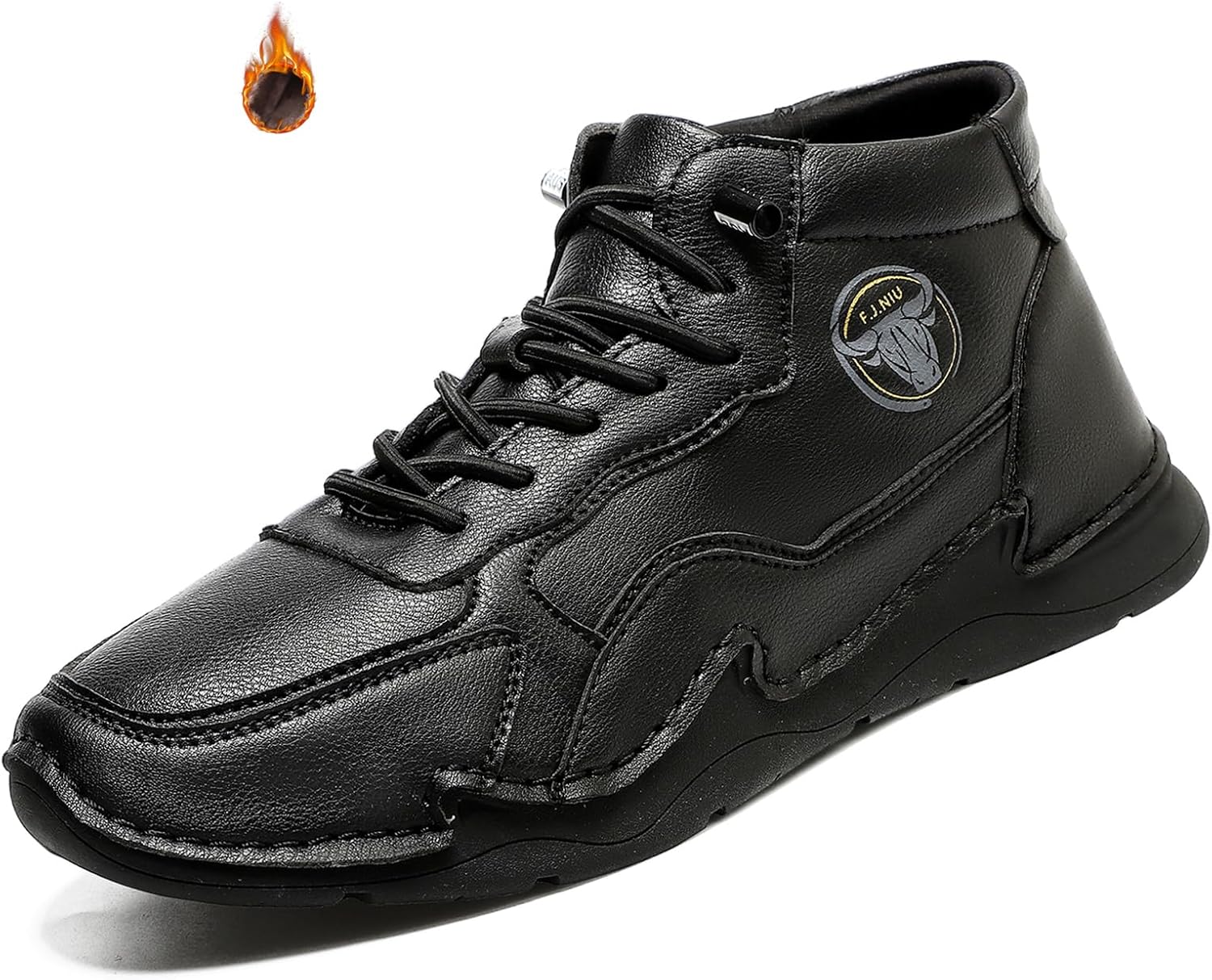 

Мужские итальянские водонепроницаемые ботинки Lossarye, ручная работа, удобные для повседневной носки, высокие ботинки Чакка для улицы, на молнии, с нескользящей подошвой, кроссовки для вождения, черный