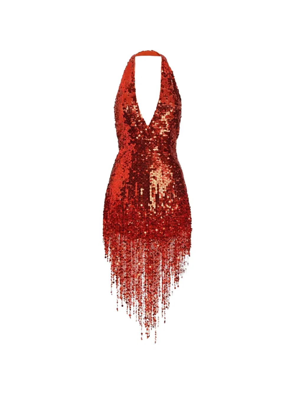 Платье из тюля с вышивкой пайетками Dolce & Gabbana, красный