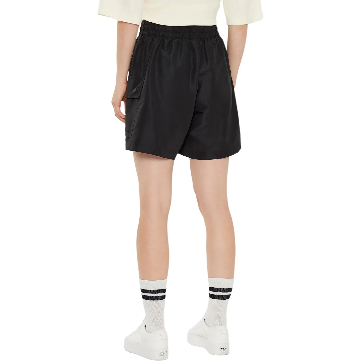 Шорты карго женские Adidas Essentials Woven High Waist Black Adidas Originals — фото 4