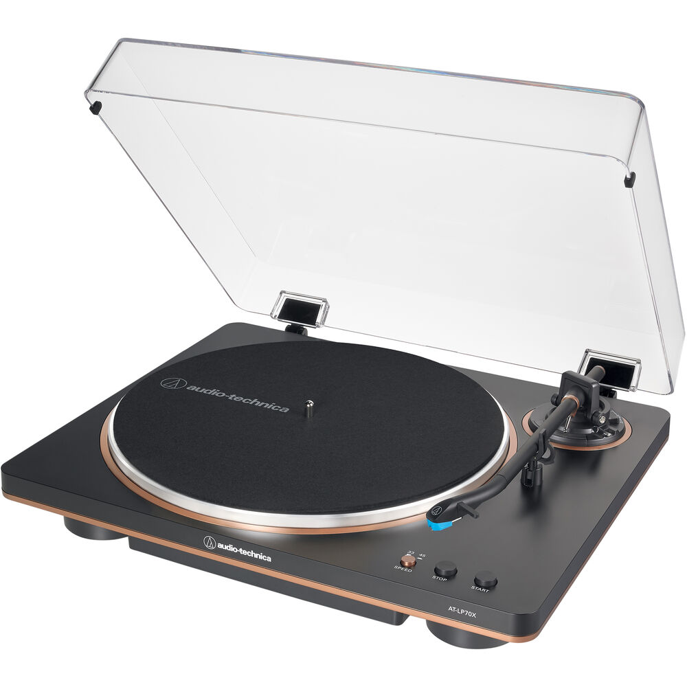 

Полностью автоматический проигрыватель винила Audio-Technica Consumer AT-LP70X с ременным приводом (черный и бронзовый)