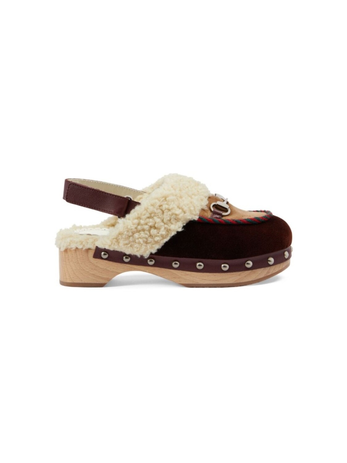 

Gucci Kids бархатные клоги с пряжкой Horsebit, коричневый