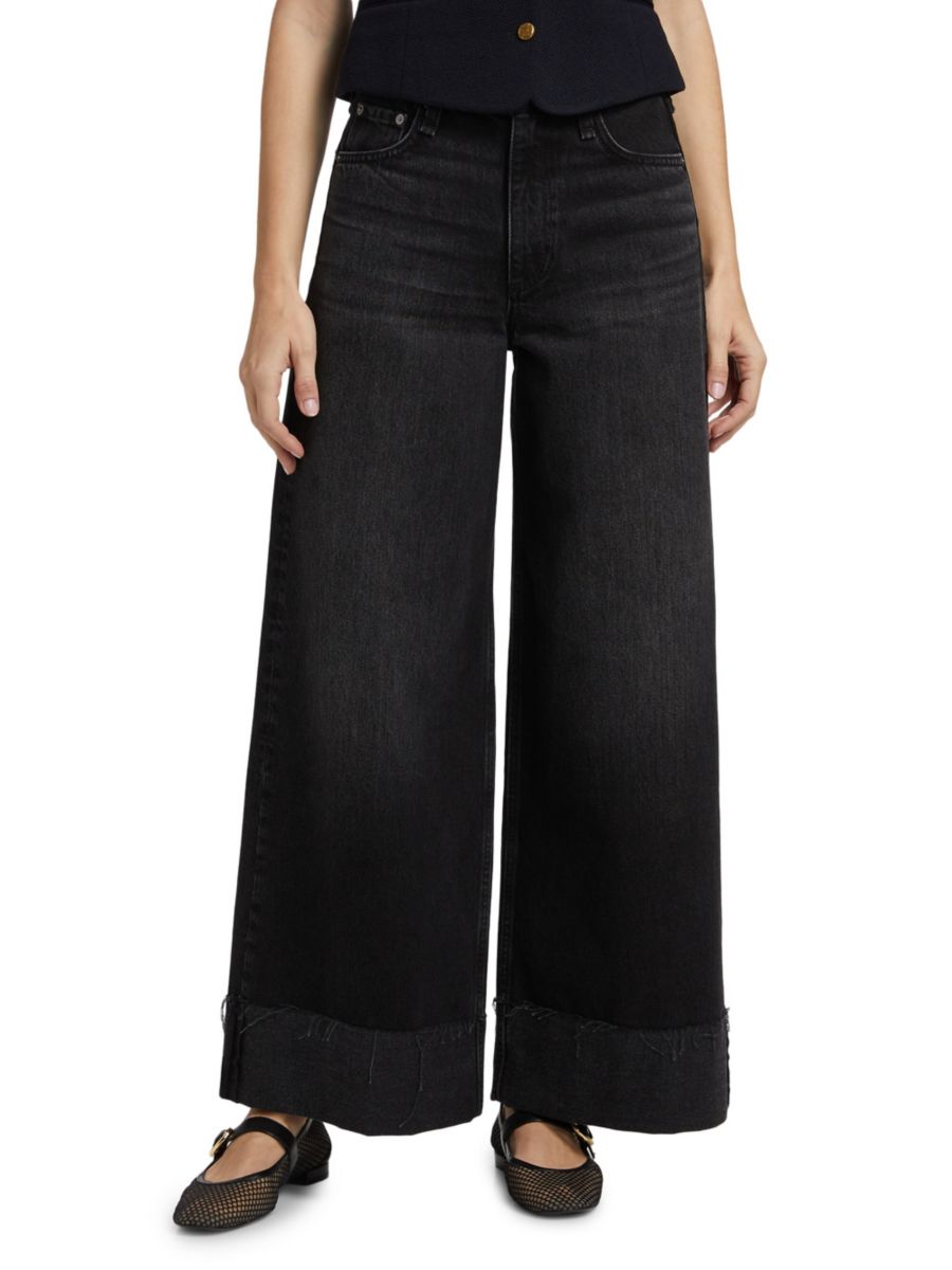 

Джинсы Sofie с высокой талией и широкими манжетами rag & bone, цвет Blair