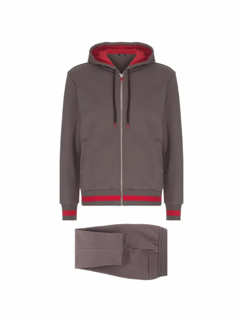 

Хлопковый спортивный костюм Kiton, серый