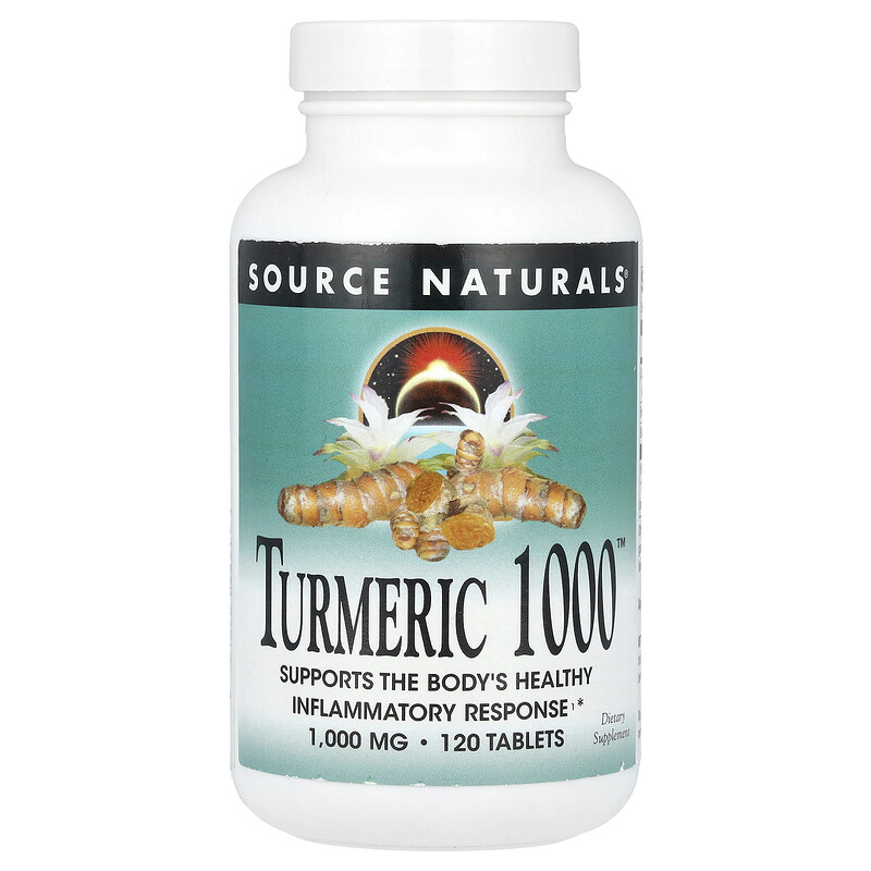 

Source Naturals, Куркума 1000 , 1000 мг, 120 таблеток