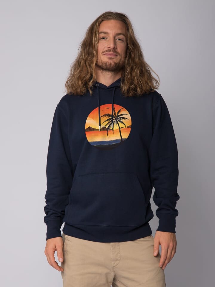

Толстовка wat Apparel Sweatshirt Sunset on palm beach, темно-синий