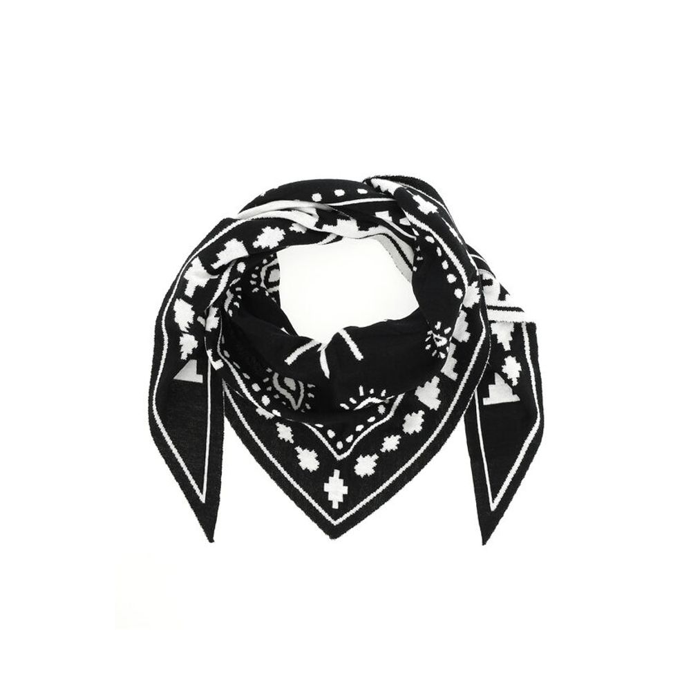 

Треугольный шарф с узором пейсли Marcelo Burlon, Black