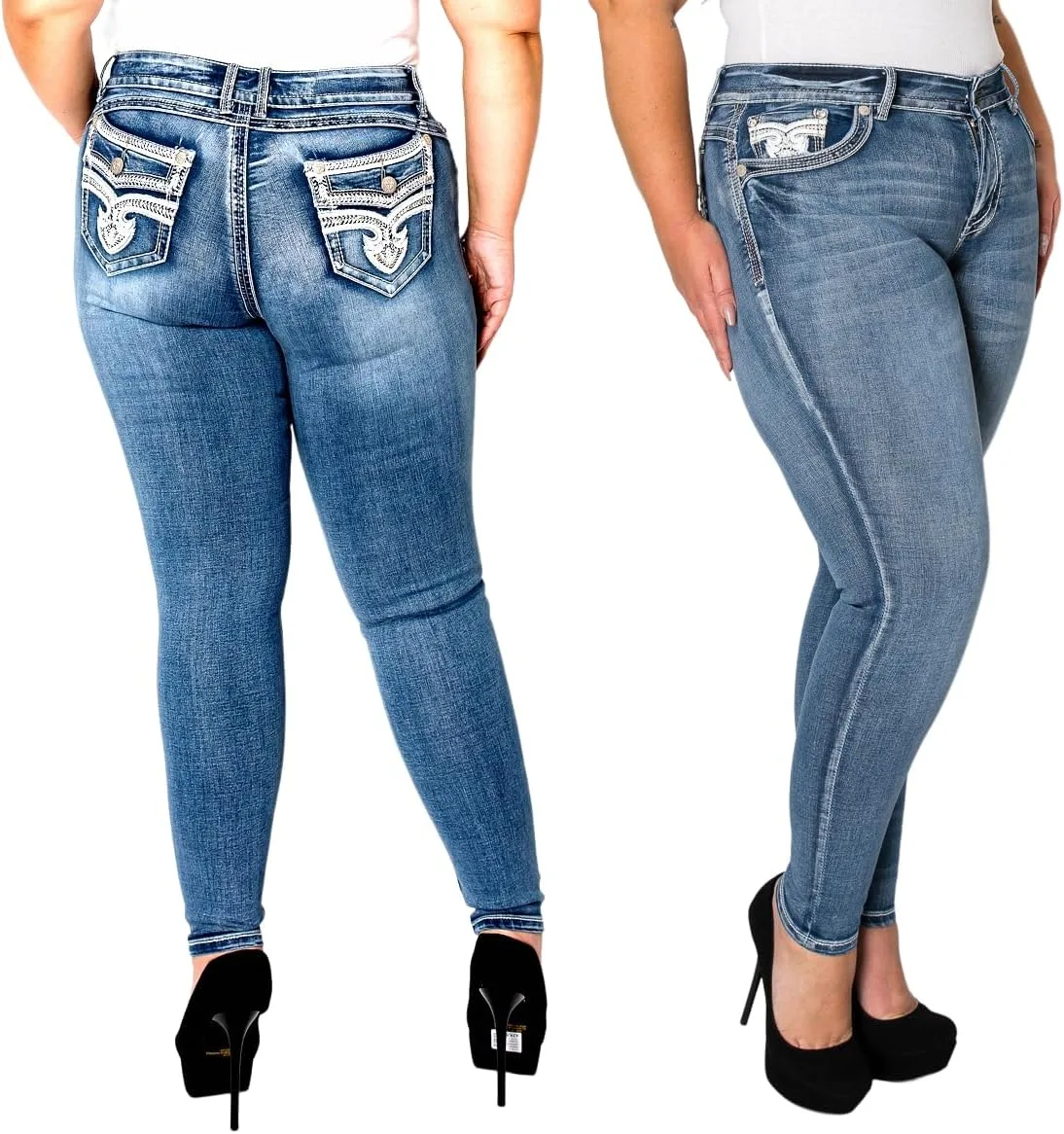 

Jack David Women's Plus Size Stretch mid Rise Джинсы IVE JEANS by Jack David