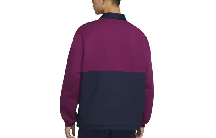 Худи Nike Colorblock Fleece polo Couple Style Purple DJ6082-610 — фото 2