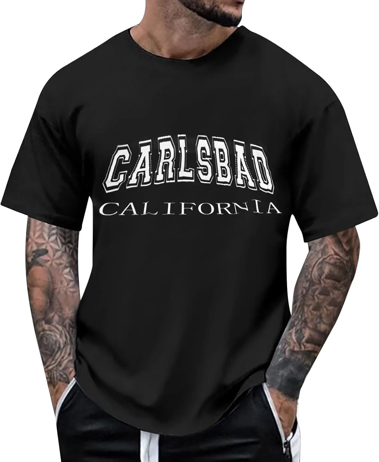 Мужская футболка Heavyweight Acid Wash Cotton, Crew Neck, Short Sleeve
