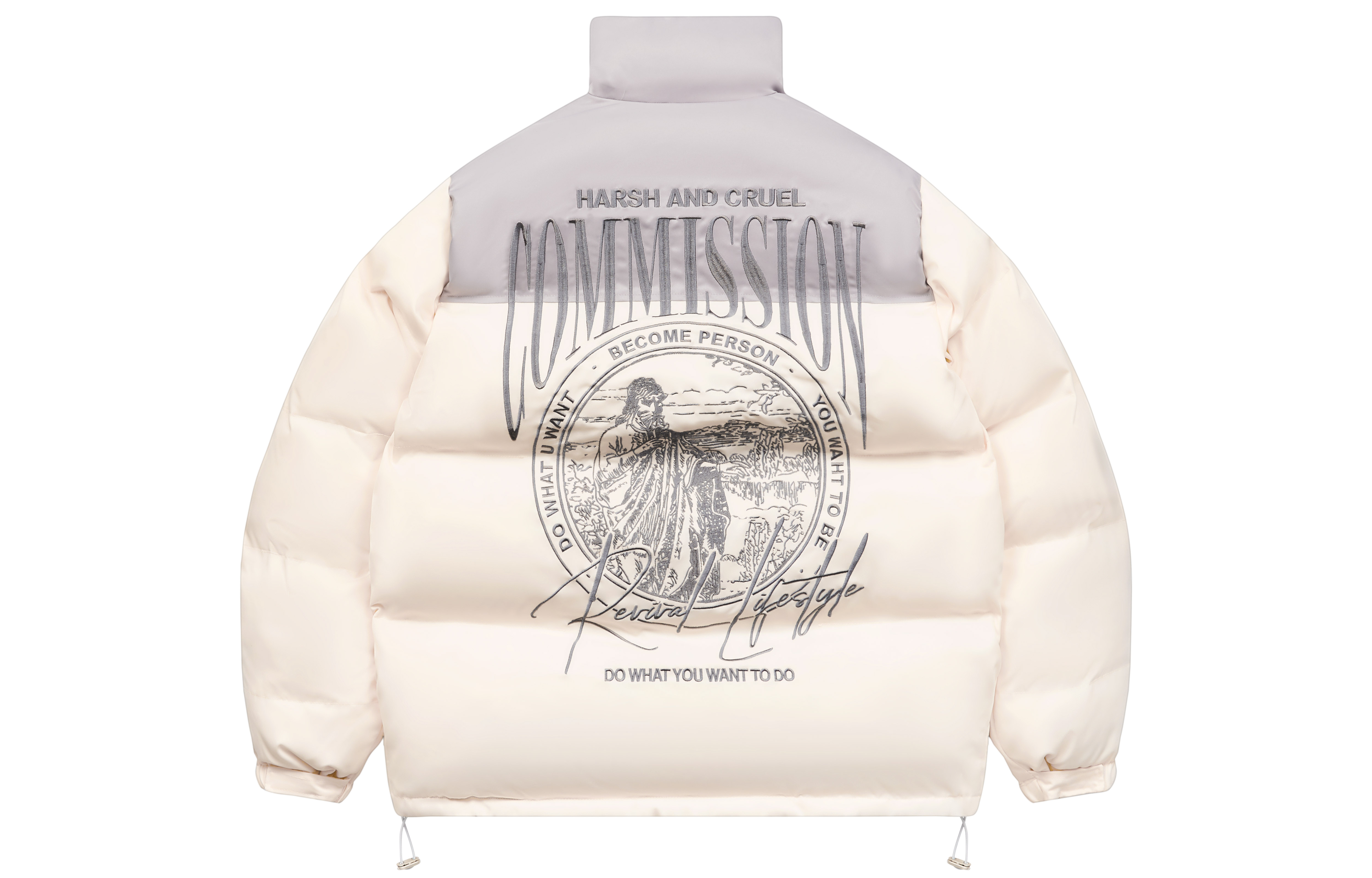 

HARSH AND CRUEL Пуховик Unisex, Ecru
