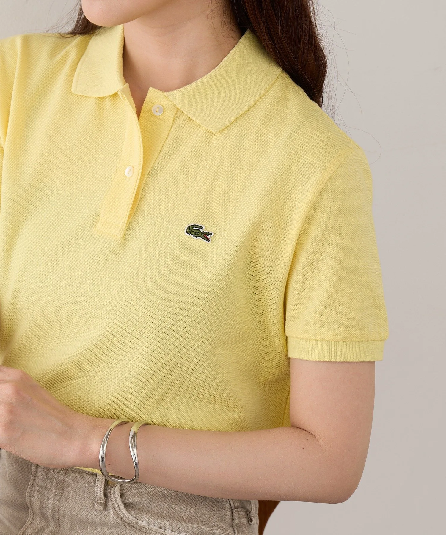 Поло Lacoste One Point, Желтое