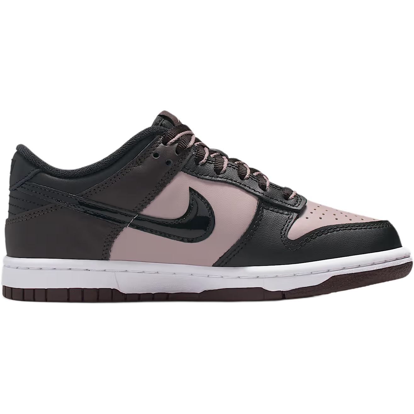 Nike Кроссовки Dunk Low top Kids' Skateboarding Shoes Black/White/Pink Unisex — фото 2