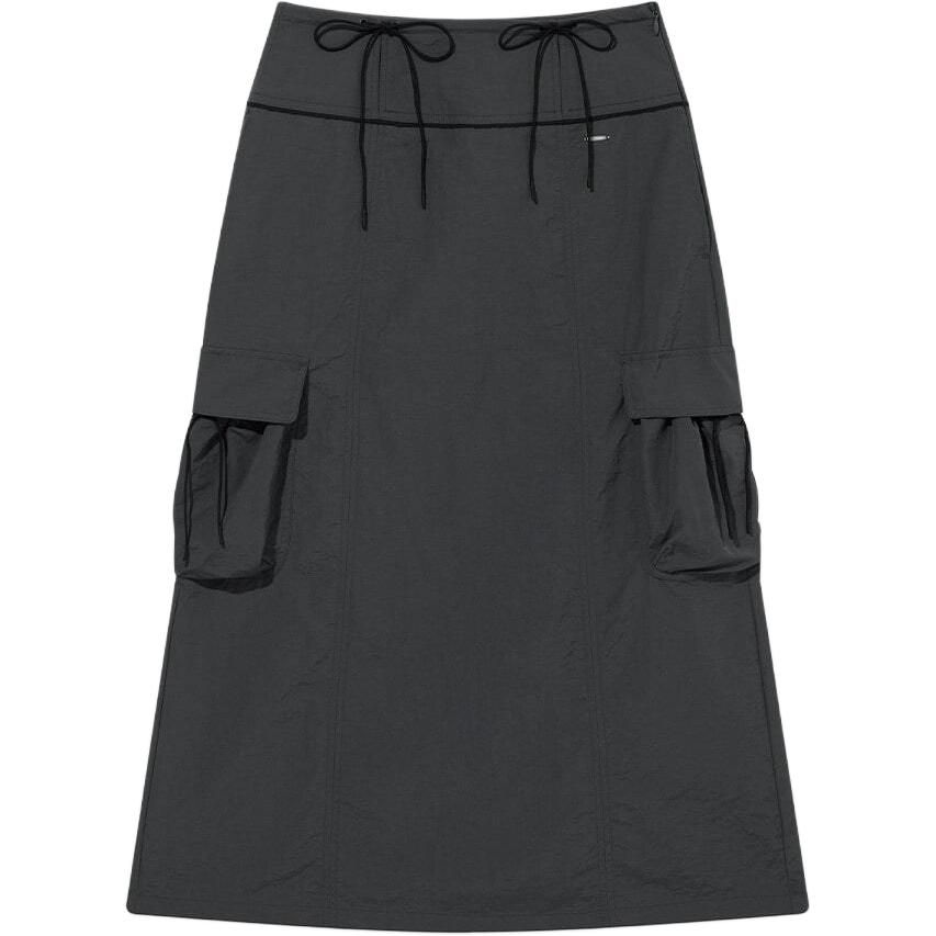 

SS25 Casual Длинная юбка женская угольно-серая COVERNAT, серый