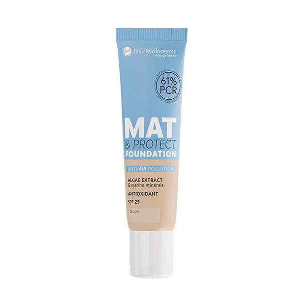 

Матовая основа Mat & Protect Foundation Spf 25 Bell Hypoallergenic, цвет ivory