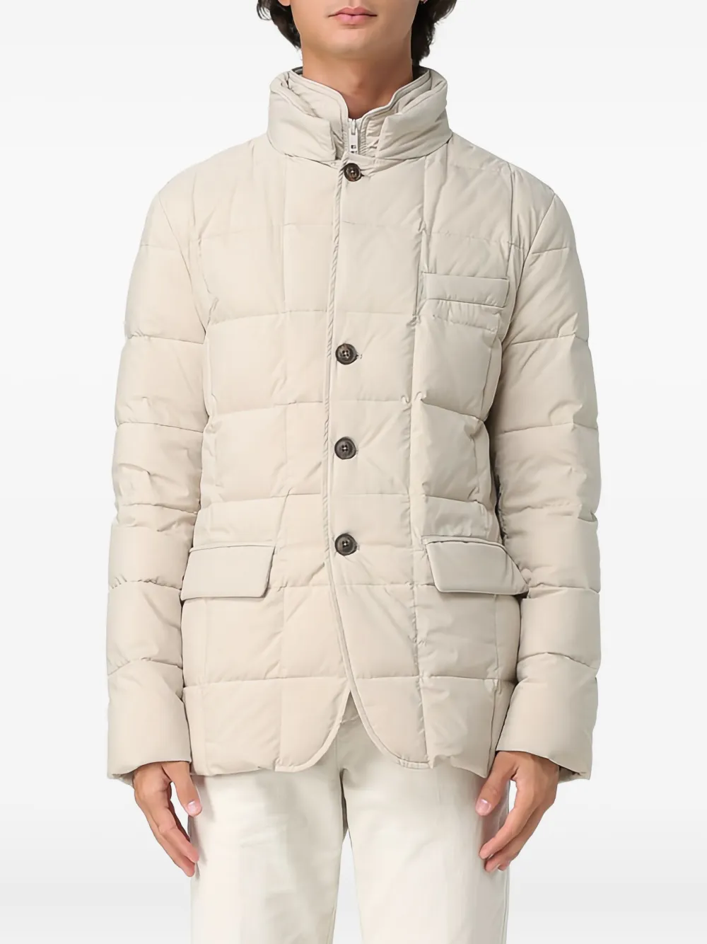 

Стеганая куртка на пуговицах Fay, нейтральный