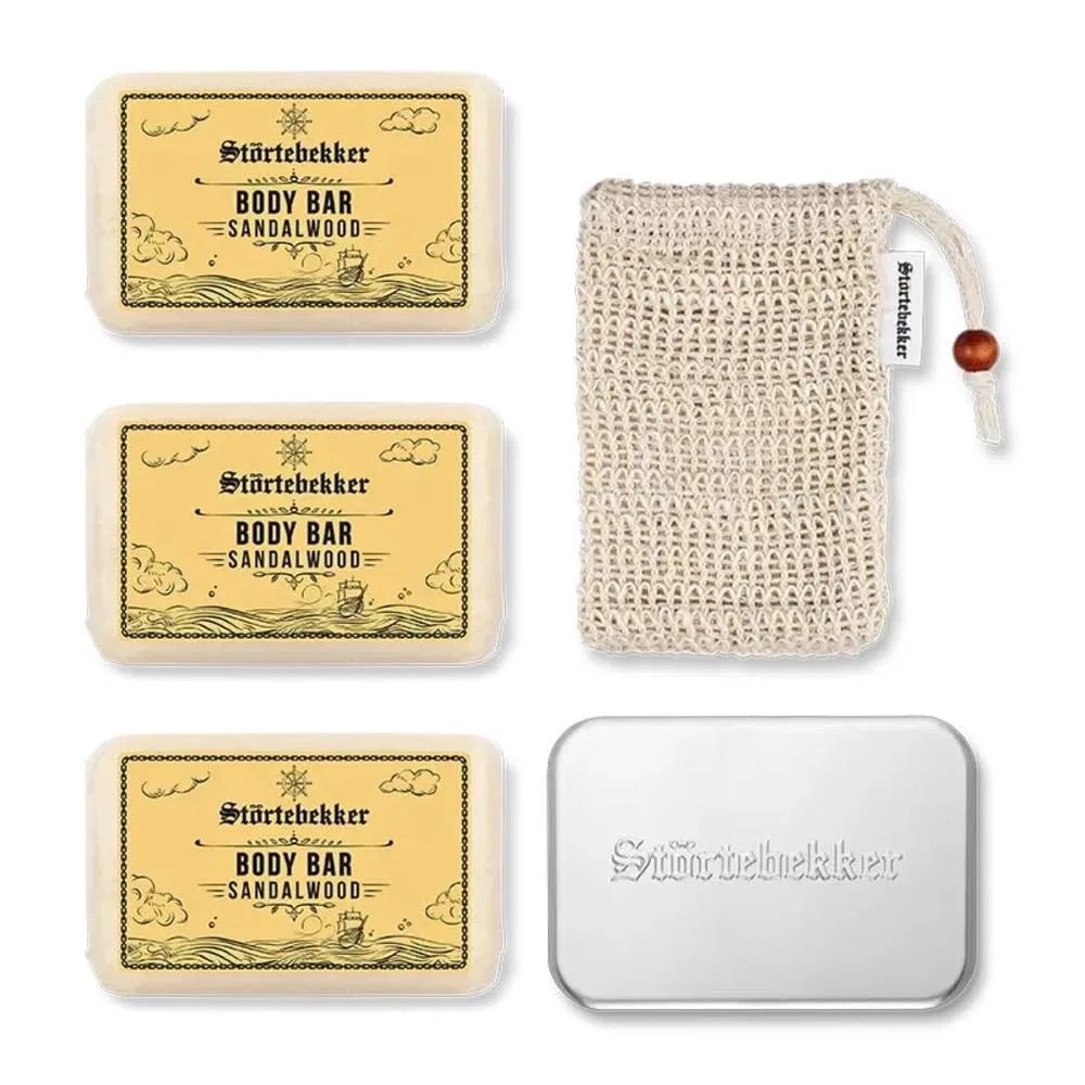 Набор твердых гелей для душа Störtebekker Premium с сандалом, 3 шт. Störtebekker Shaving Accessories