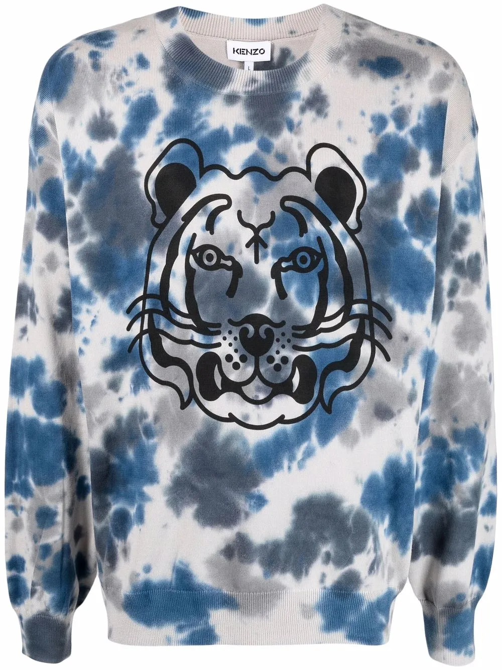 

Толстовка с принтом тай-дай KENZO, серый