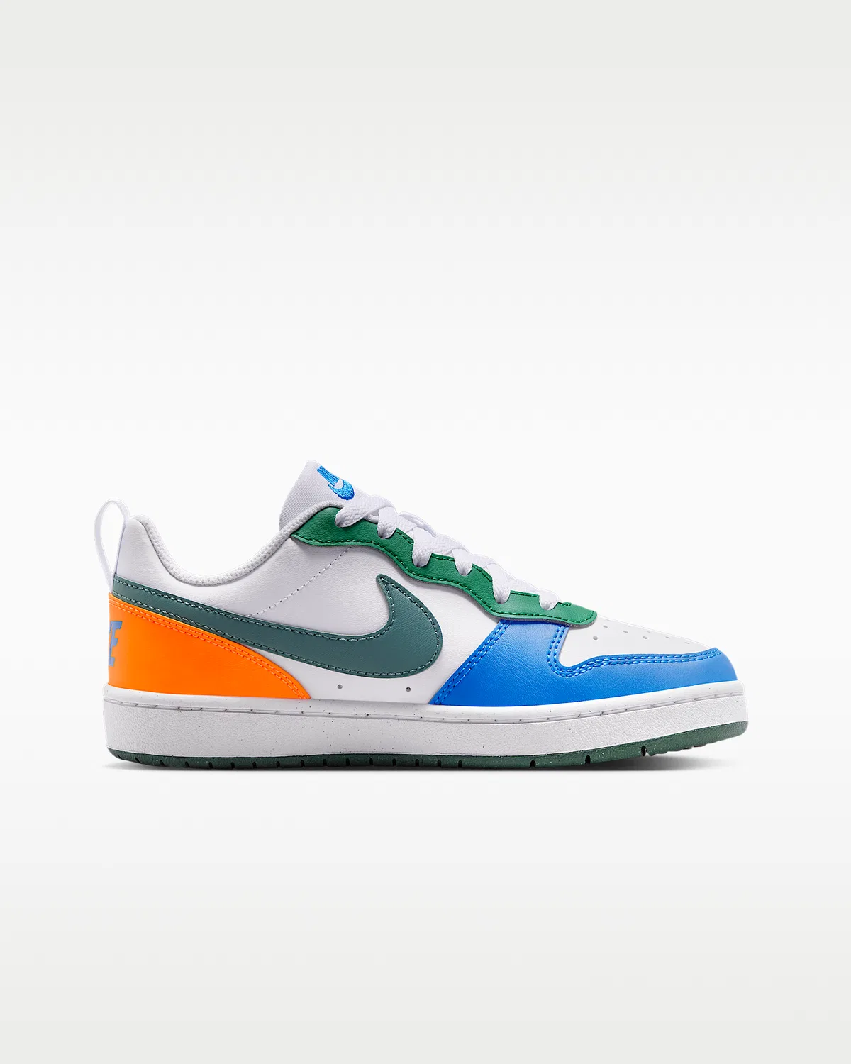 Кроссовки Nike Court Borough Low Recraft для детей, White/Malachite/Blue Crystal/Mineral Slate — фото 3