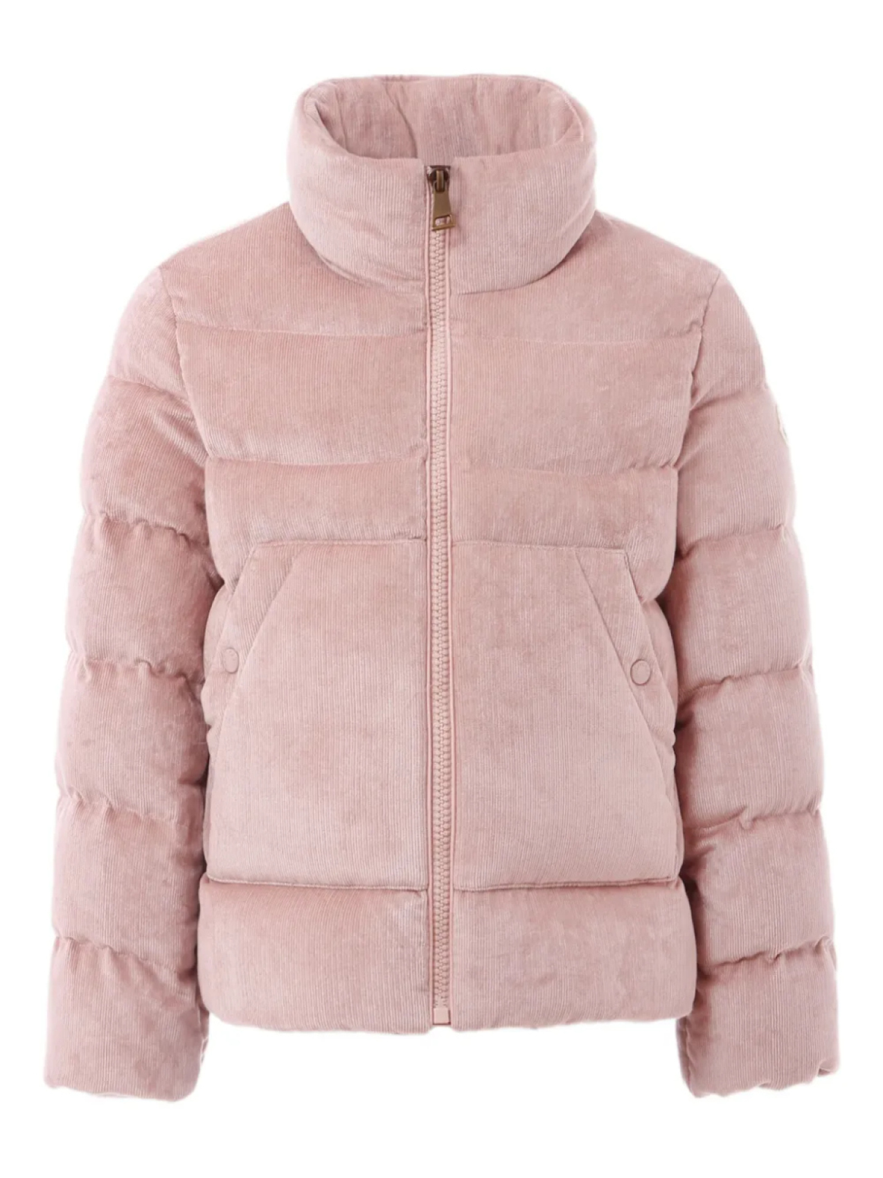 

Moncler Enfant Marth вельветовая стеганая куртка, розовый