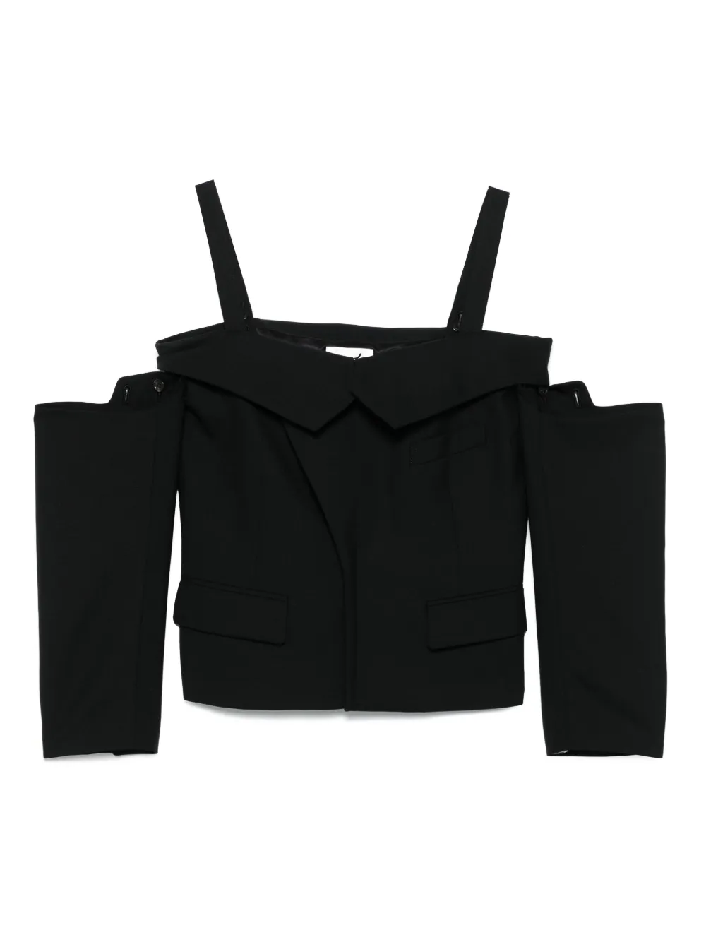

Топ с открытыми плечами Noir Kei Ninomiya, черный