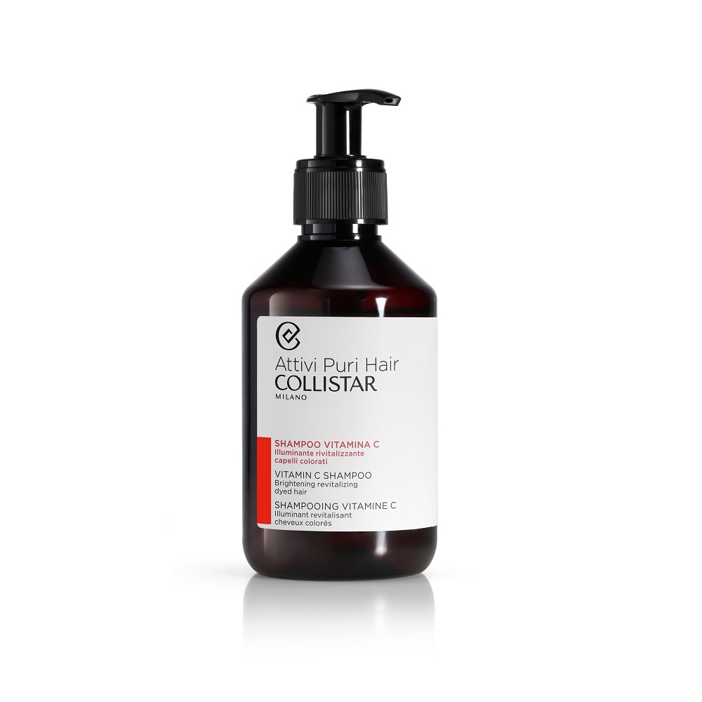 

Шампунь для волос attivi puri vitamin c shampoo brightening revitalizing Collistar, 250 мл