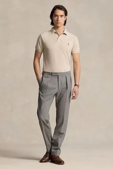 Футболка-поло хлопковая Polo Ralph Lauren, бежевый — фото 3
