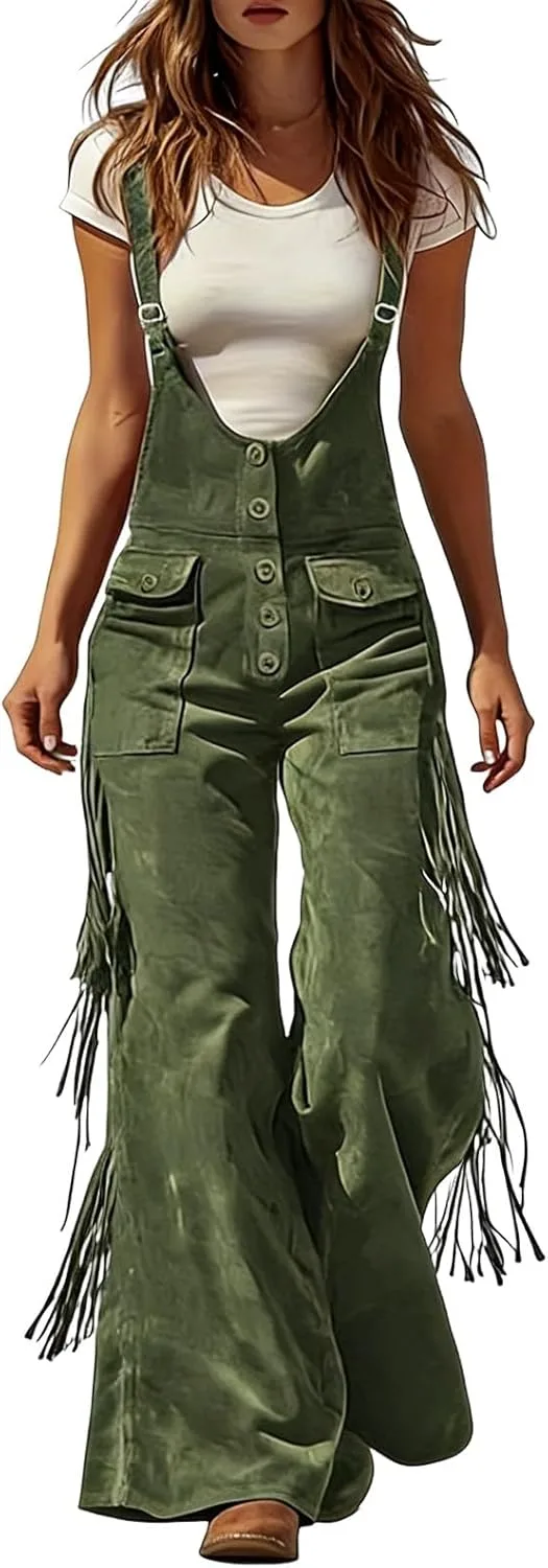 

Джинсы Bootcut для женщин Vintage Western с бахромой