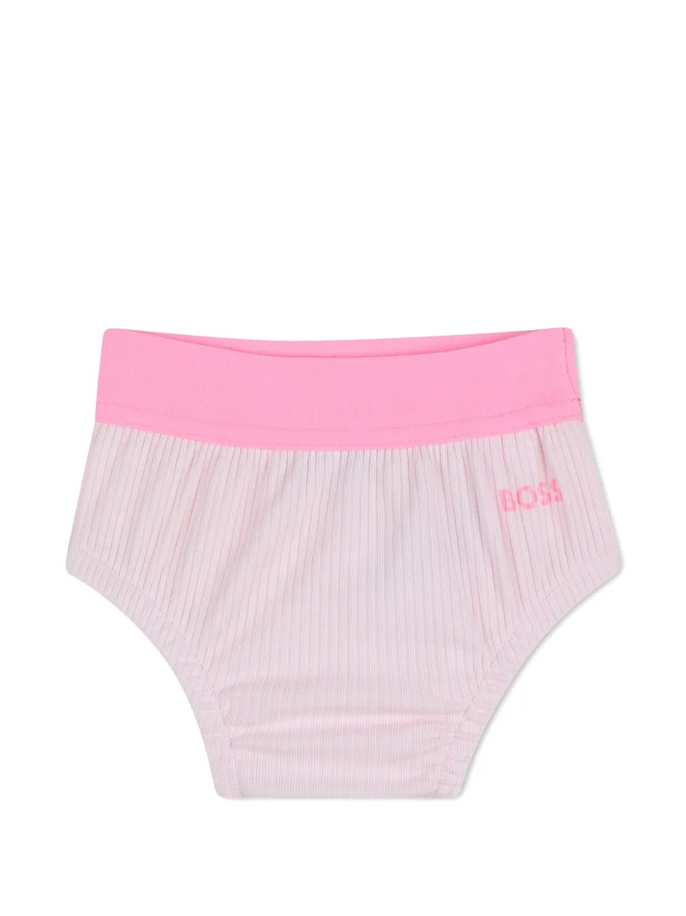 Костюм-двойка в рубчик Boss Kidswear, розовый — фото 4