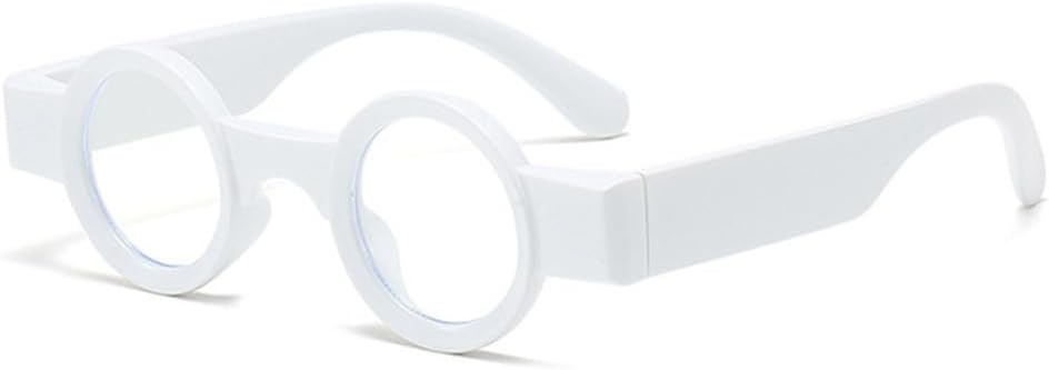 

Солнцезащитные очки в стиле ретро-стимпанк, маленькие круглые, двухцветные, для женщин, с прозрачными линзами, оправа для очков, солнцезащитные очки для мужчин, защита от УФ-излучения UV400 LANGSER, White Clear