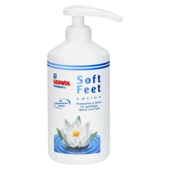 

Лосьон с кувшинкой в ​​тюбике 500 мл с дозировкой. GEHWOL FUSSKRAFT SOFT FEET