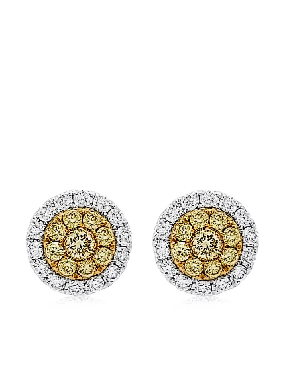 

Серьги из желтого и белого золота с бриллиантами HYT Jewelry, серебяный