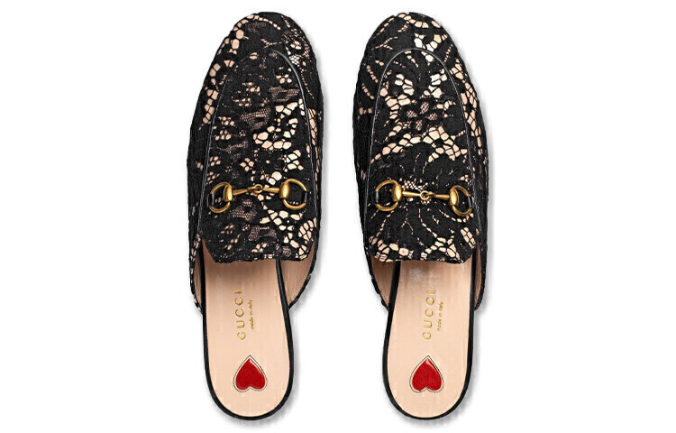 Сандалии женские Gucci Princetown, черный / бежевый — фото 3