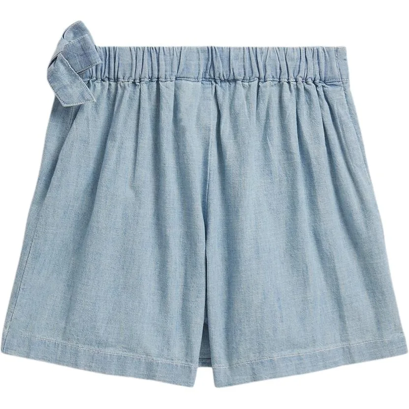 Юбка-шорты для детей Polo Ralph Lauren, washed denim синий — фото 4