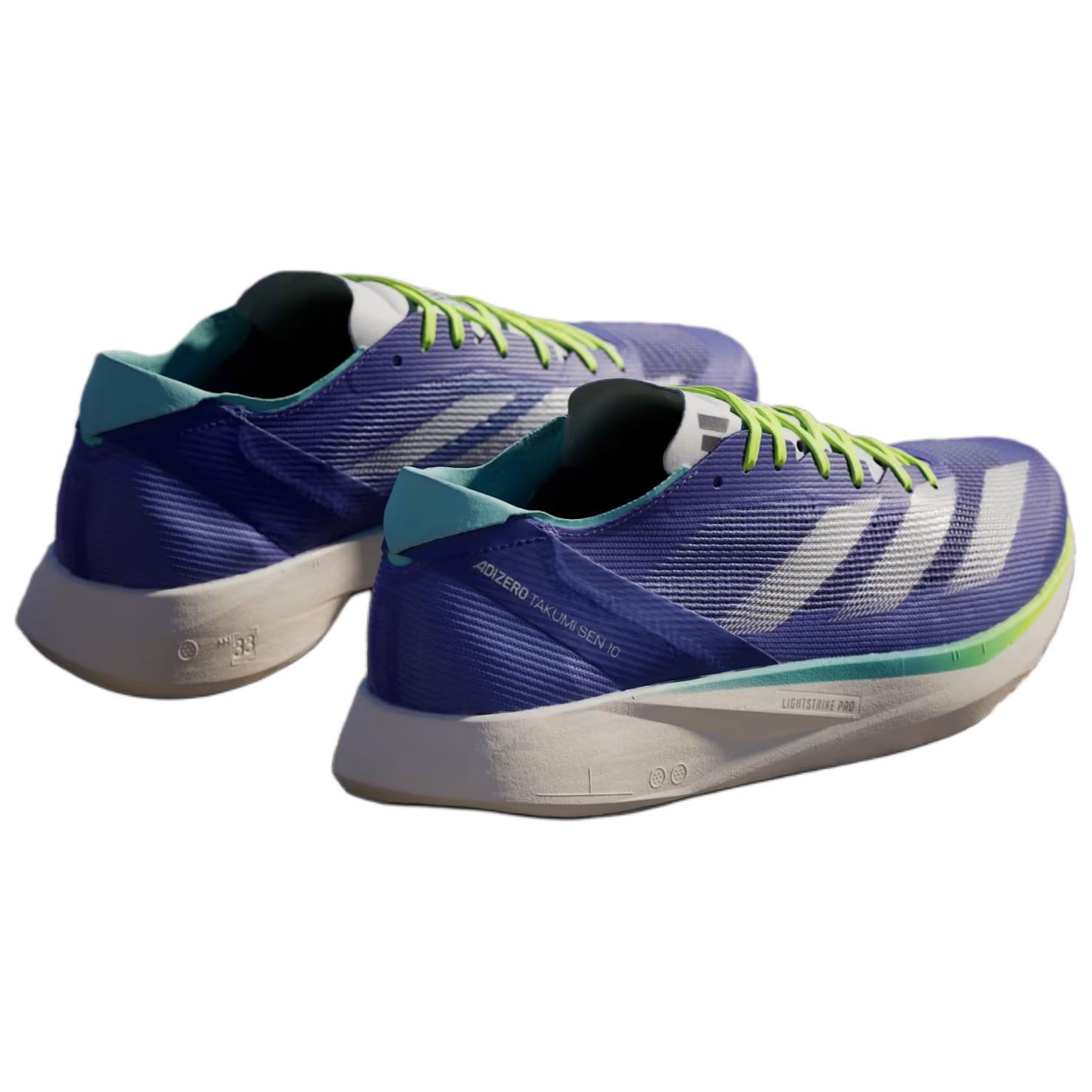 Adizero Takumi Sen 10 'Cobalt Blue Lucid Lemon' Adidas, Кобальтовый синий/Металлик зеро/Прозрачный лимон — фото 4
